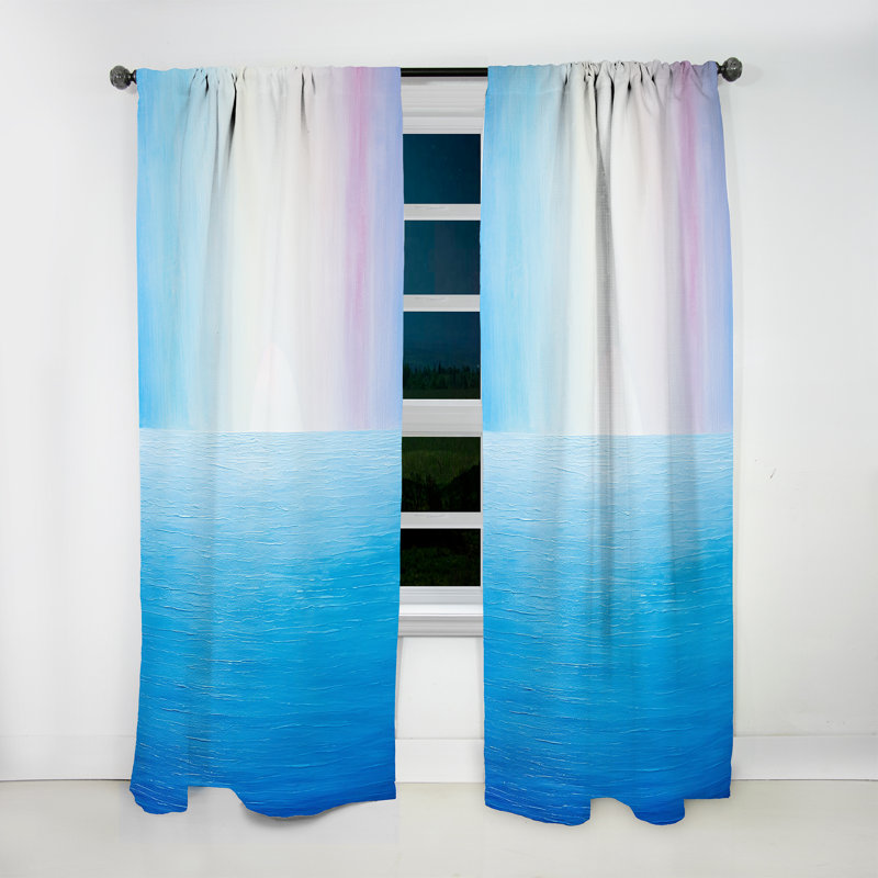 Rideau moderne - obscurcissement de chambre en velours - Edinburg Blue Spectral Solitude - 1 panneau, L 52 po x L 108 po