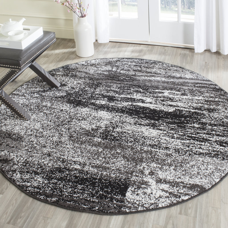 Gicelle Performance Abstract Rug, Round 5'