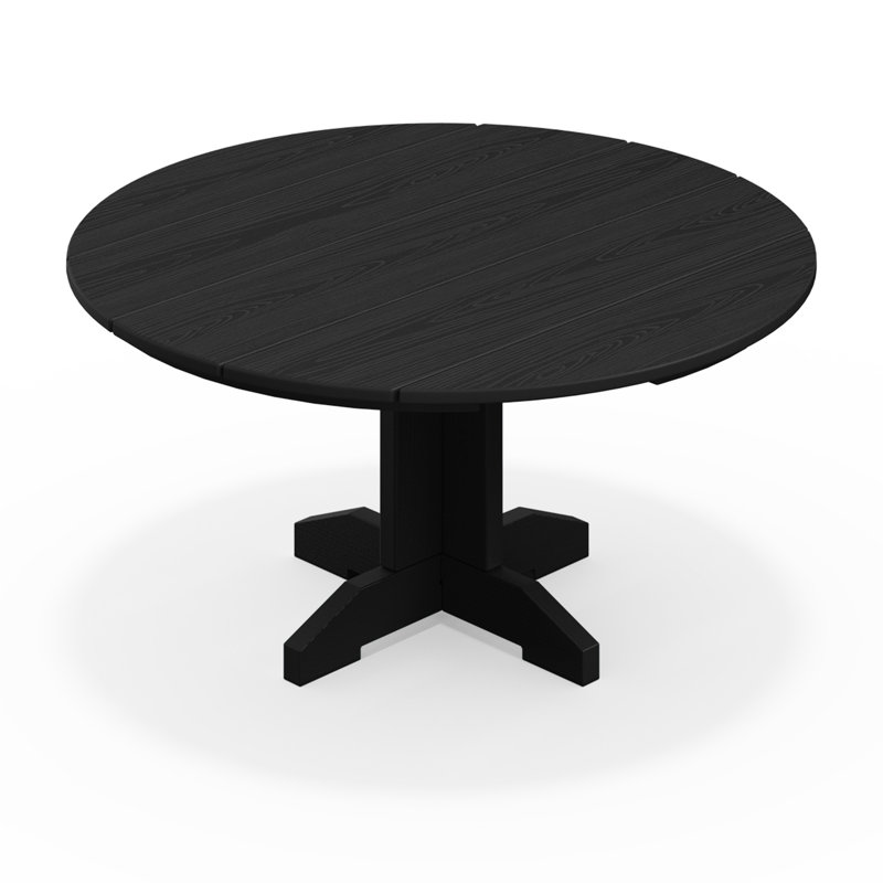 Table de conversation extérieure en PEHD Kahn, Noir