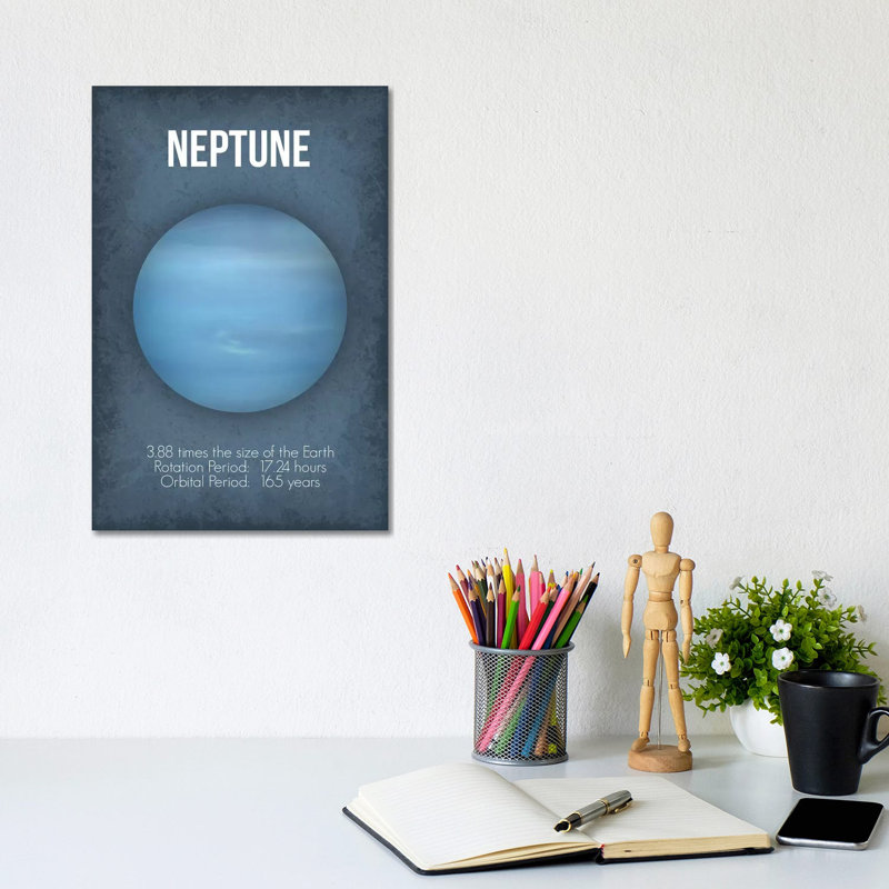 Neptune - Wrapped Canvas Print, 20.32 cm H x 30.48 cm W