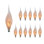 Ampoule incandescente scintillante 3 watts E12, finition silicone CA5, lueur blanc chaud 2700K, intensité variable