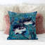 Coussin décoratif intérieur floral 26 "X 26" Indigo-105621142