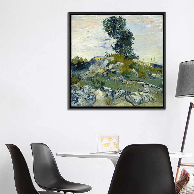 "The Rocks" par Vincent Van Gogh, reproduction d'art sur toile tendue avec châssis, H 18 po x l 18 po x P 1,5 po