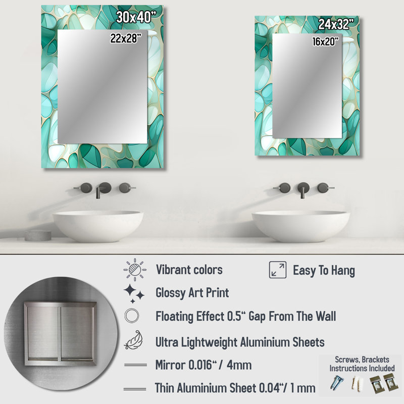 Fonio - Coastal Wall Mirror, 40 po x 30 po