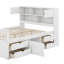 Base de lit plateforme double pleine grandeur avec bibliothèques et tiroirs de rangement-1294189195