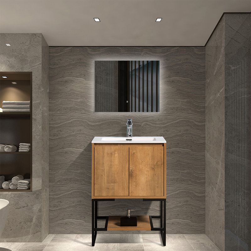 Kenasha 24'' Single Bathroom Vanity with Engineered Stone Top