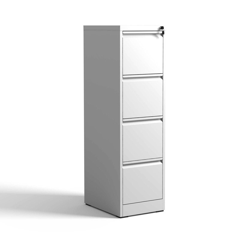 4 Drawer Metal Office/Home File Cabinet With Lock, Steel, Tilt Feature, Full Extension Drawers For Efficient Management And Retrieval Locking Drawers, Steel Office/Home, Design, Storage
