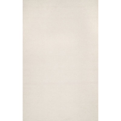 Joey Geometric Handmade Wool/Cotton Cream Area Rug