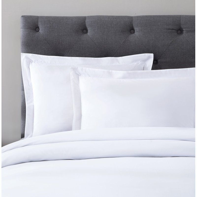Ultra Percale Duvet Cover Set, Queen + 2 Standard Pillow Shams, White