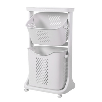 Bergerson Plastic Laundry Room Organizer with Wheels