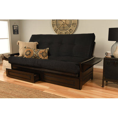 Stratford Queen 87'' Upholstered Futon And Mattress
