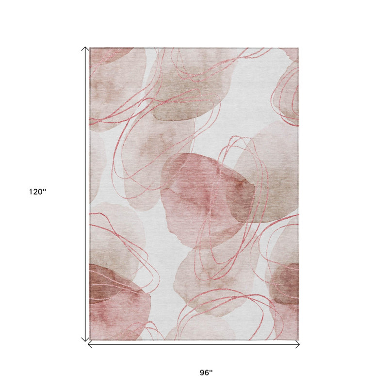 Tapis extérieur lavable antidérapant 8 pi x 10 pi Merlot and Ivory