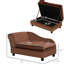 Petit chien avec espace de rangement caché, coussin en mousse épaisse de 3 po, lit pour animal de compagnie moderne, lit brun, mousse, mobilier,