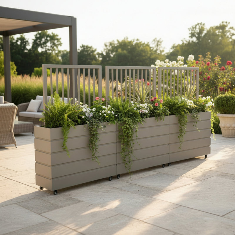 Jardinière Terrace Divider, Gris