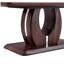 Table basse rectangulaire en bois aggloméré à motif d'autocollants moderne et minimaliste. Ajoutez une atmosphère calme et confortable à votre maison. Table basse en MDF, noyer, autocollant texturé brun foncé, table d'appoint.