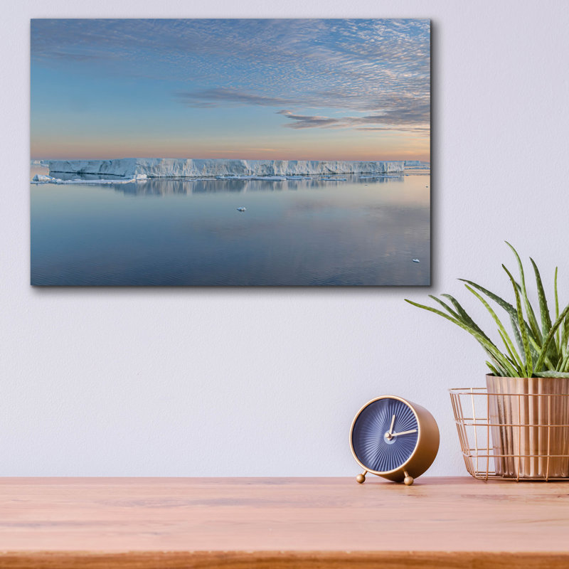Art mural en verre acrylique épique «Antarctica Ice IV» par Richard Silver, 16 po x 12 po