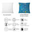 Coussin Starry Night - jaune et bleu - imprimé moderne-810061674