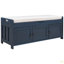 Banc de rangement avec 3 portes en forme de volet, banc à chaussures avec coussin amovible et espace de rangement caché-1691307673-1691307675
