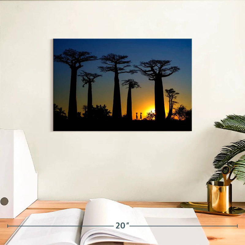 Dusky Baobab Trees, 8" H x 12" W