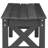Outdoor Bench Patio Bench 44.5 Inch Weatherproof Plastic 600 Lbs Black