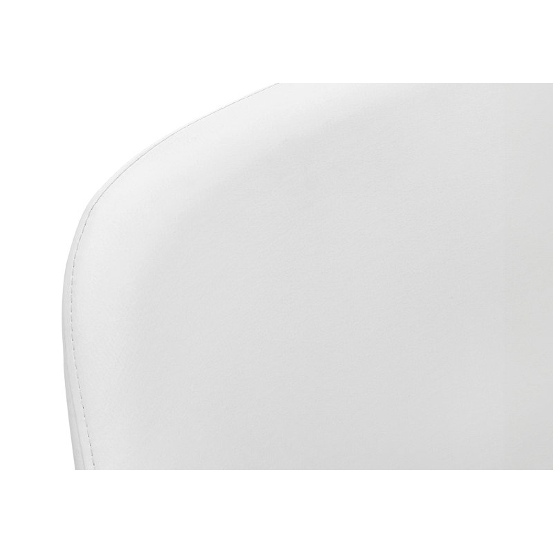 Chaise de salle à manger, ensemble de 2, d'appoint, rembourrée, de cuisine, Argent argent, Blanc