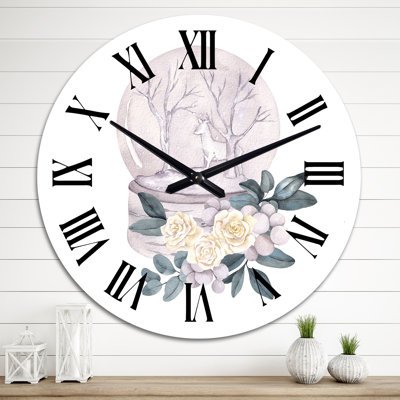 Christmas Snow Globe - Traditional Wall Clock