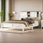 Lit plateforme Farmhouse avec porte de grange coulissante double-2074747586-2074747587