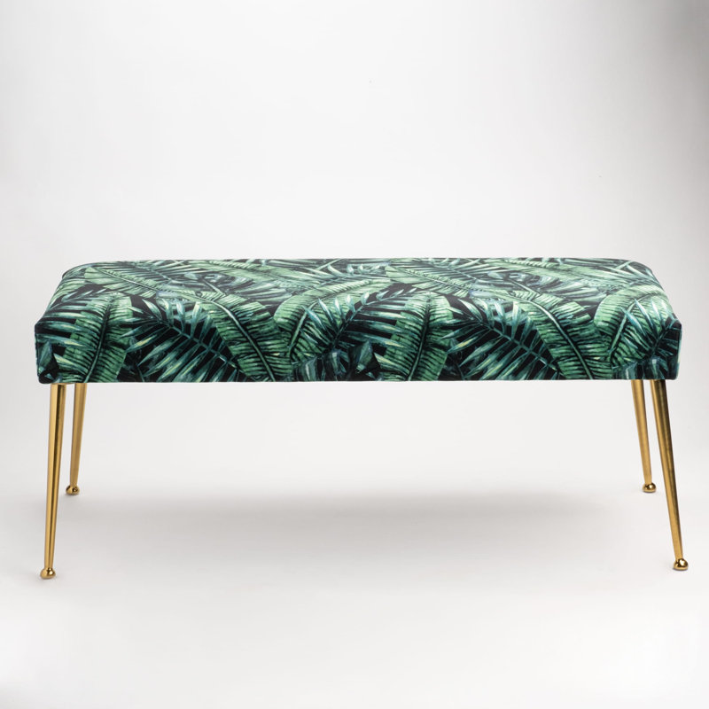 Whitehurst Velvet Upholstered Bench, H40 x W120 x D40cm
