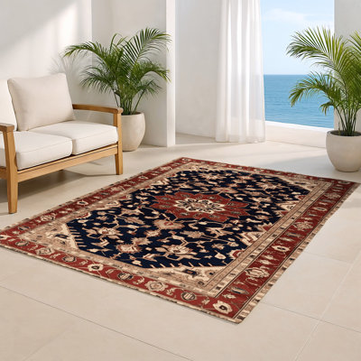 Tapis d'intérieur et d'extérieur brun Persian
