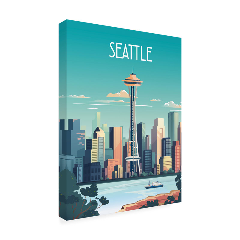 Art mural sur toile «Bachelor City Omar Escalante City Seattle», H 24 po x l 18 po
