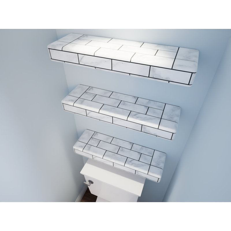 24in. × 8in. × 2in. Ready-to-Tile Free Floating Shelf with Wedi Board, 2" H x 24" W x 8" D