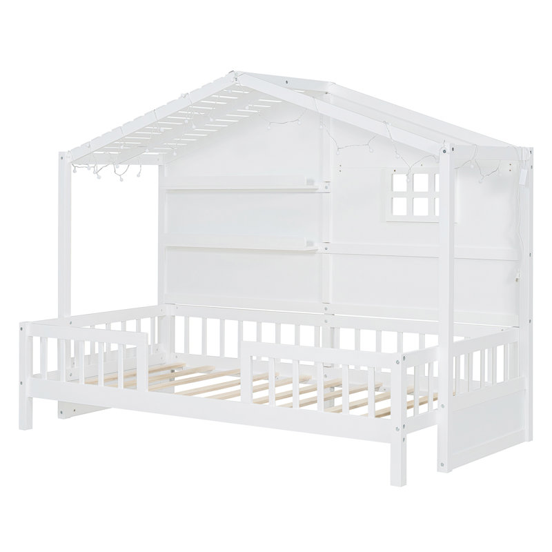 Lit avec tablettes Gideon House, Blanc