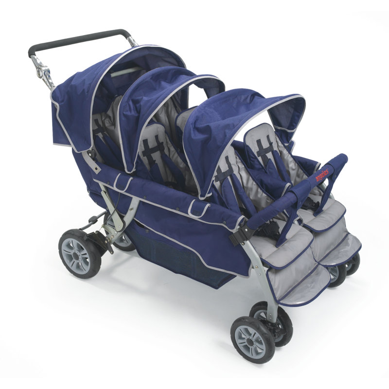 Steel Frame Six-Seat All-Terrain Folding Stroller