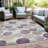 Machine Washable Indoor/Outdoor Xhevrie Plum Rug-2041648734