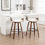 Tabourets pivotants Mid-Century rembourrés en similicuir Devlin-347477721-347477722