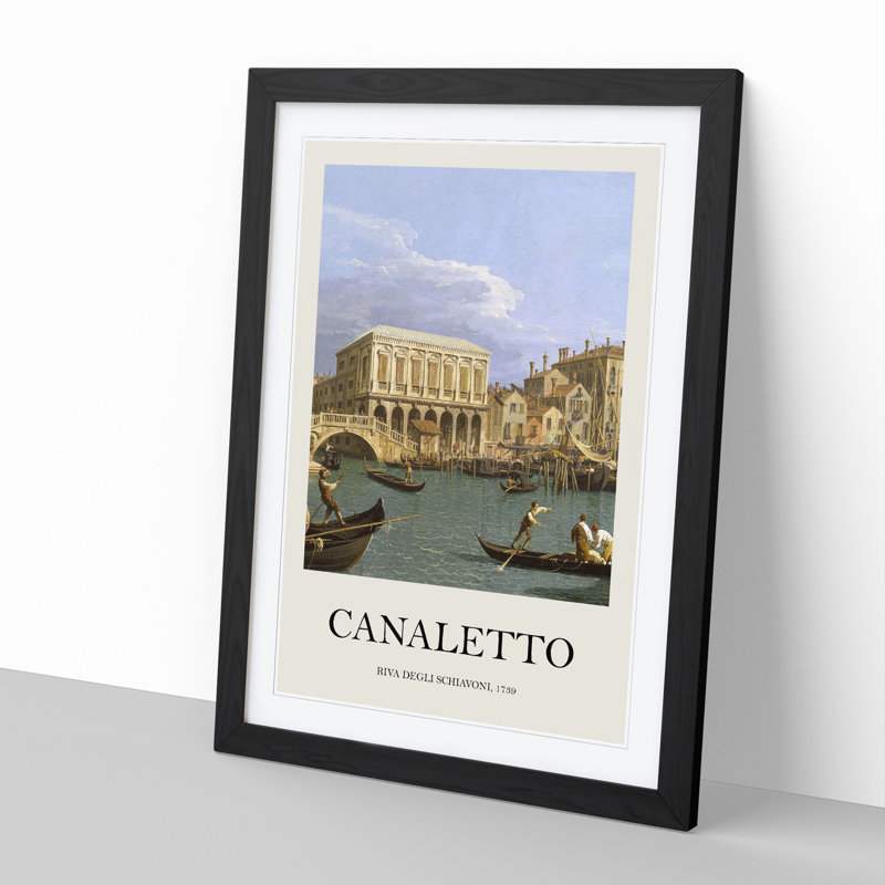 Riva Degli Schiavoni in Venice by Giovanni Canaletto - Picture Frame Graphic Art, 65cm H x 48cm W x 2cm D
