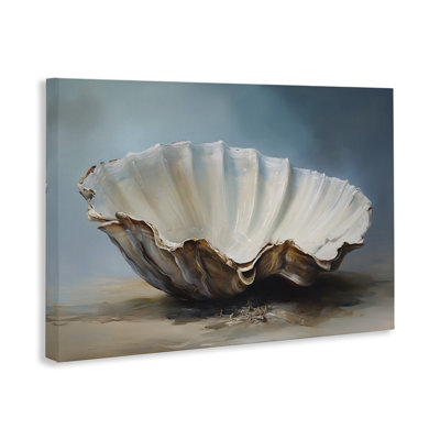 Neutral Beach Seashell Canvas Wall Art by Petal Prints Design