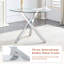 Ensemble de table de salle à manger ronde pour 4 personnes, ensemble de table de salle à manger en verre, ensemble de table de cuisine et de chaises 5 pièces, pour le salon, petit espace (inclure 4 chaises noires)-447655711