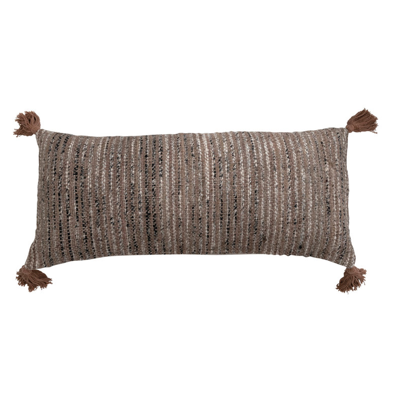  Housse et insert de coussin en coton tissé rectangulaire