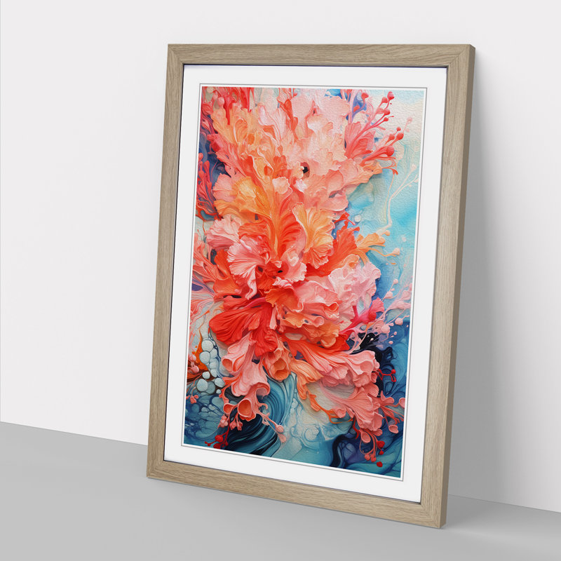 Single Picture Frame Print on Wood, 46cm H x 34cm W, Oak Framed