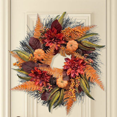 2024 Thanksgiving Wreath Festival Pumpkin Home Decorations Front Door Door Hanging Wall Hanging