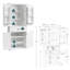 Bathroom Floor Storage Cabinet With Adjustable Shelf, Freestanding Storage Organizer With Doors And Drawer-107095789