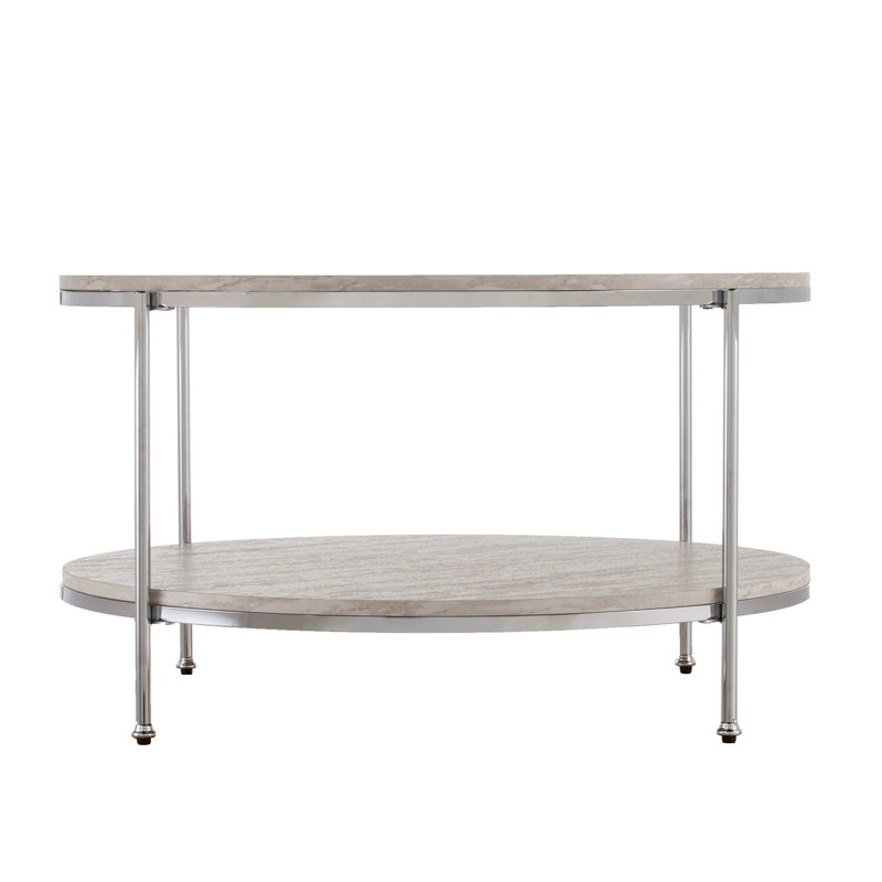 Table basse 33 po, Argenté