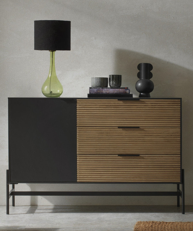 Krouse Glass Table Lamp, Black, Green, 53 H x 26 W x 26 D cm