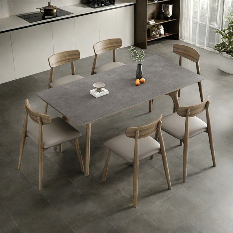 Table de salle à manger moderne de style nordique minimaliste, H 29,5 po x L 63 po x l 31,5 po