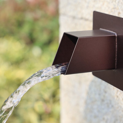 Outdoor Stainless Steel Waterfall Fountain