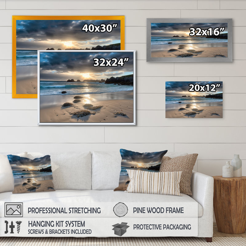 «Beautiful Porthcothan Bay V», reproduction sur toile, H 24 po x l 32 po x P 1 po, Toile tendue