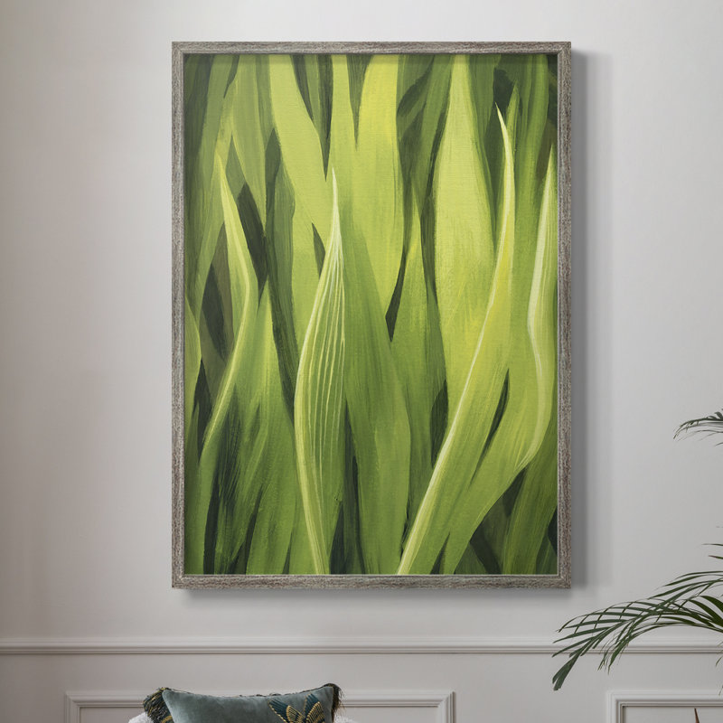 «Blades of Grass II», reproduction encadrée - bois massif, H 11 po x l 9 po