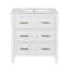 Ensemble de meuble-lavabo simple 30 po avec 3 tiroirs, meuble-lavabo autoportant avec cadre en bois massif 30 po, blanc-121018116