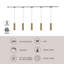 Remuda 81-in Gold dimmable LED Trilo Ceiling Kit-1738650151